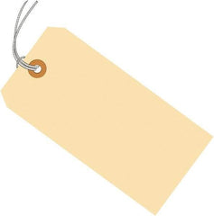 Made in USA - 3-1/4" High x 1-5/8" Long, Safety & Facility Blank Tag - Manila Cardstock - Caliber Tooling