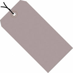 Made in USA - 5-1/4" High x 2-5/8" Long, Safety & Facility Blank Tag - Gray Cardstock - Caliber Tooling