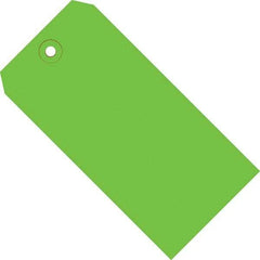 Made in USA - 6-1/4" High x 3-1/8" Long, Safety & Facility Blank Tag - Green Cardstock - Caliber Tooling