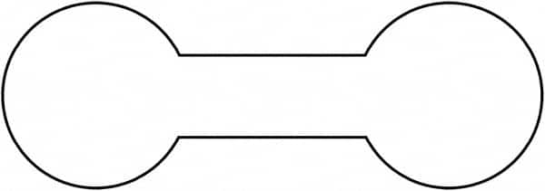 Made in USA - 5/16" High x 7/16" Long, Safety & Facility Blank Tag - White Cardstock - Caliber Tooling