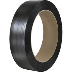 Made in USA - 8,000' Long x 1/2" Wide, Coil Case Polypropylene Strapping - 500 Lb Capacity, 0.022" Thick - Caliber Tooling