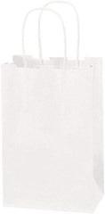 Made in USA - Kraft Grocery Bag - 5-1/4 x 3-1/4 x 8-3/8, White - Caliber Tooling