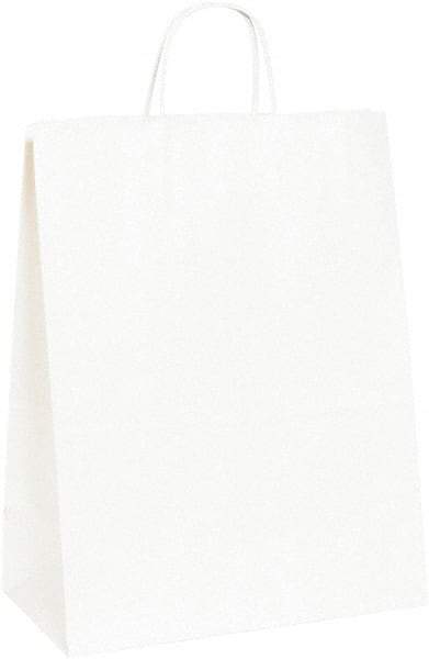 Made in USA - Kraft Grocery Bag - 13 x 7 x 17, White - Caliber Tooling