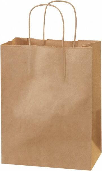 Made in USA - Kraft Grocery Bag - 8 x 4-1/2 x 10-1/4, Kraft - Caliber Tooling