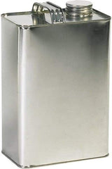 Made in USA - 1 Gal Gray Rectangular Metal Can - 10" High - Caliber Tooling