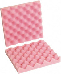 Made in USA - 10" Long x 10" Wide, Antistatic Convoluted Foam Set - Pink, Standard Grade - Caliber Tooling