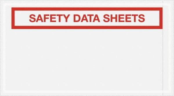 Value Collection - 1,000 Piece, 5-1/2" Long x 10" Wide, Packing List Envelope - Material Safety Data Sheets Enclosed, Clear - Caliber Tooling