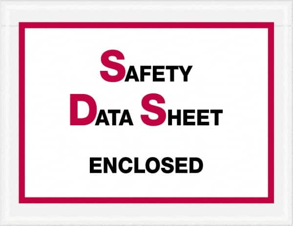 Value Collection - 1,000 Piece, 6-1/2" Long x 5" Wide, Packing List Envelope - Material Safety Data Sheets Enclosed, Printed & Clear - Caliber Tooling