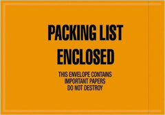 Value Collection - 1,000 Piece, 4-1/2" Long x 6" Wide, Packing List Envelope - Packing List Enclosed, Orange - Caliber Tooling