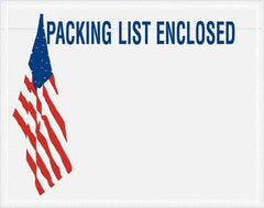 Value Collection - 1,000 Piece, 7" Long x 5-1/2" Wide, Packing List Envelope - Packing List Enclosed, Red, White & Blue - Caliber Tooling