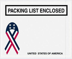 Value Collection - 1,000 Piece, 4-1/2" Long x 5-1/2" Wide, Packing List Envelope - Packing List Enclosed, Red, White & Blue - Caliber Tooling