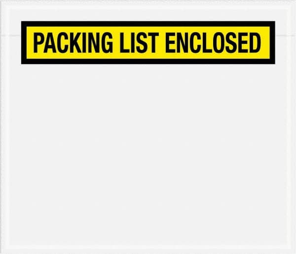 Value Collection - 1,000 Piece, 7" Long x 6" Wide, Packing List Envelope - Packing List Enclosed, Yellow - Caliber Tooling