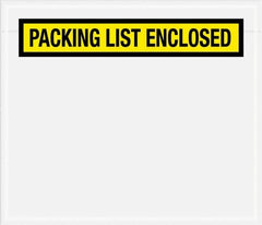 Value Collection - 1,000 Piece, 7" Long x 6" Wide, Packing List Envelope - Packing List Enclosed, Yellow - Caliber Tooling