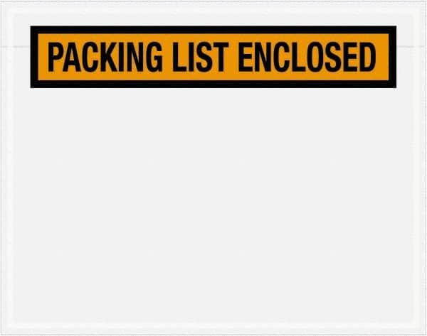 Value Collection - 1,000 Piece, 7" Long x 5-1/2" Wide, Packing List Envelope - Packing List Enclosed, Orange - Caliber Tooling