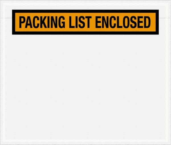 Value Collection - 1,000 Piece, 6-1/2" Long x 5" Wide, Packing List Envelope - Packing List Enclosed, Orange - Caliber Tooling