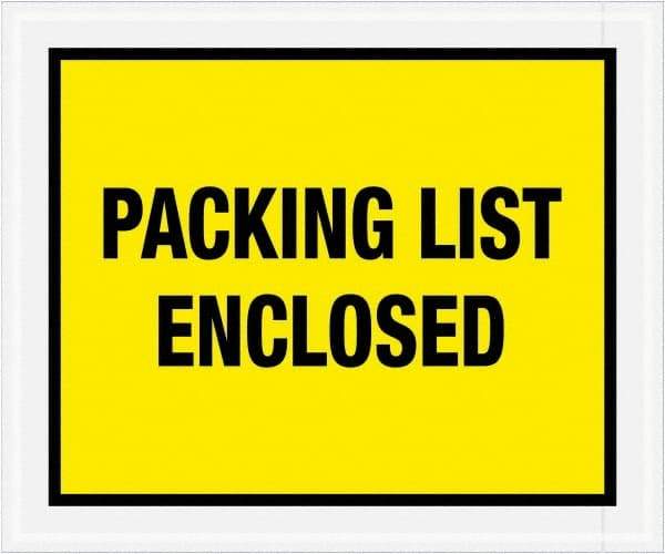 Value Collection - 500 Piece, 10" Long x 12" Wide, Packing List Envelope - Packing List Enclosed, Yellow - Caliber Tooling