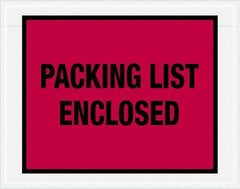 Value Collection - 1,000 Piece, 7" Long x 5-1/2" Wide, Packing List Envelope - Packing List Enclosed, Red - Caliber Tooling