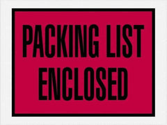 Value Collection - 1,000 Piece, 4-1/2" Long x 6" Wide, Packing List Envelope - Packing List Enclosed, Red - Caliber Tooling