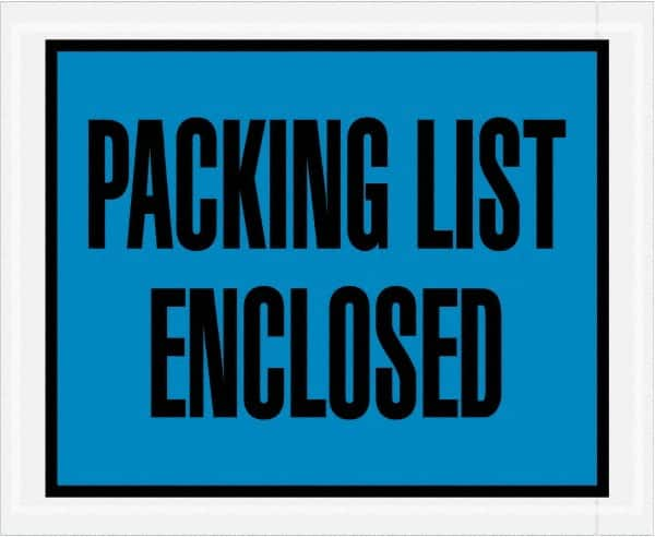 Value Collection - 1,000 Piece, 4-1/2" Long x 5-1/2" Wide, Packing List Envelope - Packing List Enclosed, Blue - Caliber Tooling