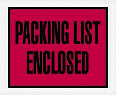 Value Collection - 1,000 Piece, 4-1/2" Long x 5-1/2" Wide, Packing List Envelope - Packing List Enclosed, Red - Caliber Tooling