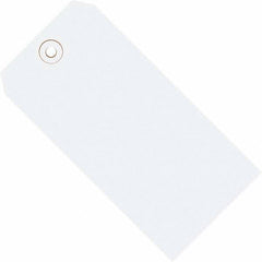 Made in USA - 5-1/4" High x 2-5/8" Long, Safety & Facility Blank Tag - White Cardstock - Caliber Tooling