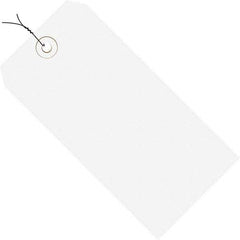 Made in USA - 5-1/4" High x 2-5/8" Long, Safety & Facility Blank Tag - White Cardstock - Caliber Tooling