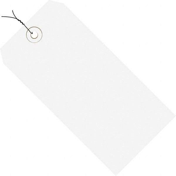 Made in USA - 6-1/4" High x 3-1/8" Long, Safety & Facility Blank Tag - White Cardstock - Caliber Tooling