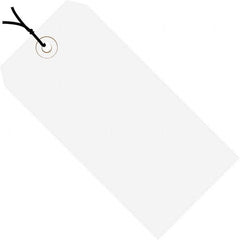 Made in USA - 6-1/4" High x 3-1/8" Long, Safety & Facility Blank Tag - White Cardstock - Caliber Tooling