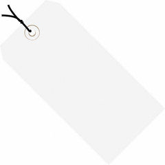 Made in USA - 2-3/4" High x 1-3/8" Long, Safety & Facility Blank Tag - White Cardstock - Caliber Tooling