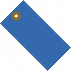 Dupont - 3-3/4" High x 1-7/8" Long, Safety & Facility Blank Tag - Blue Spunbonded Olefin - Caliber Tooling