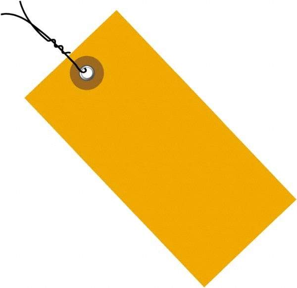 Dupont - 5-1/4" High x 2-5/8" Long, Safety & Facility Blank Tag - Orange Spunbonded Olefin - Caliber Tooling