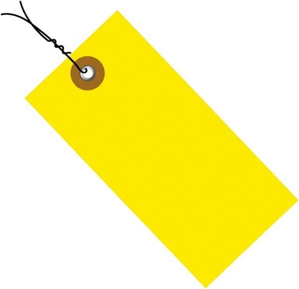 Dupont - 5-3/4" High x 2-7/8" Long, Safety & Facility Blank Tag - Yellow Spunbonded Olefin - Caliber Tooling