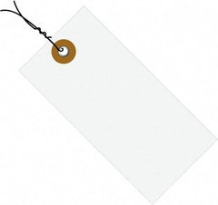 Dupont - 5-3/4" High x 2-7/8" Long, Safety & Facility Blank Tag - White Spunbonded Olefin - Caliber Tooling