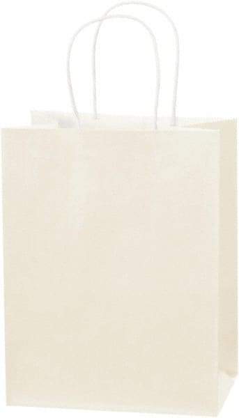 Made in USA - Kraft Grocery Bag - 8 x 4-1/2 x 10-1/4, French Vanilla - Caliber Tooling