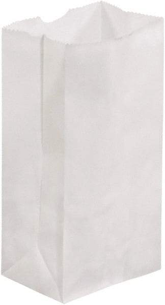 Made in USA - Kraft Grocery Bag - 3-1/2 x 2-3/8 x 6-7/8, White - Caliber Tooling