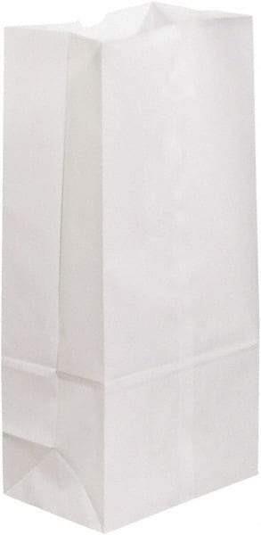 Made in USA - Kraft Grocery Bag - 7-3/4 x 4-3/4 x 16, White - Caliber Tooling