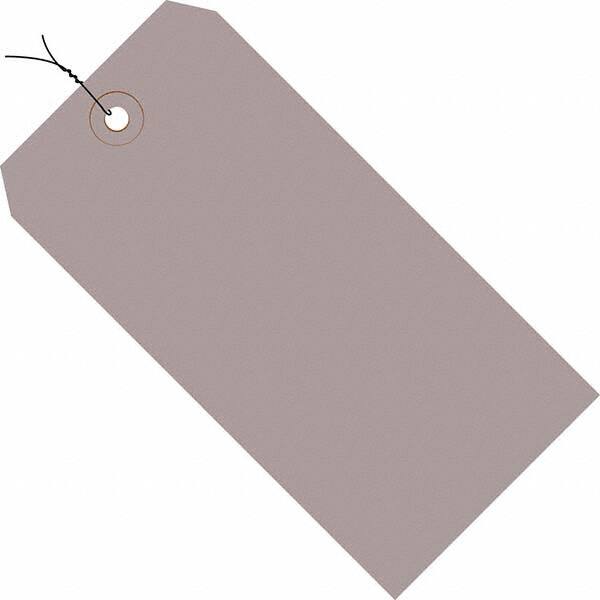 Made in USA - 6-1/4" High x 3-1/8" Long, Safety & Facility Blank Tag - Gray Cardstock - Caliber Tooling