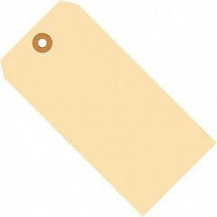 Made in USA - 7-1/2" High x 3-3/4" Long, Safety & Facility Blank Tag - Manila Cardstock - Caliber Tooling