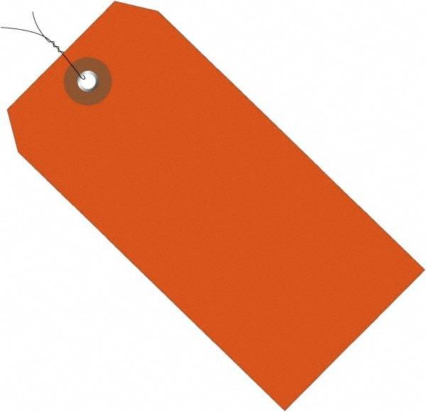 Made in USA - 6-1/4" High x 3-1/8" Long, Safety & Facility Blank Tag - Orange Vinyl - Caliber Tooling