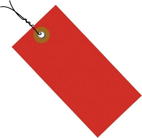 Dupont - 3-1/4" High x 1-5/8" Long, Safety & Facility Blank Tag - Red Spunbonded Olefin - Caliber Tooling