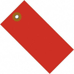 Dupont - 4-1/4" High x 2-1/8" Long, Safety & Facility Blank Tag - Red Spunbonded Olefin - Caliber Tooling