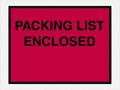 Value Collection - 1,000 Piece, 4-1/2" Long x 6" Wide, Packing List Envelope - Packing List Enclosed, Red - Caliber Tooling