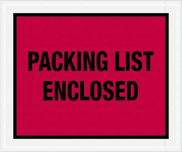 Value Collection - 500 Piece, 10" Long x 12" Wide, Packing List Envelope - Packing List Enclosed, Red - Caliber Tooling