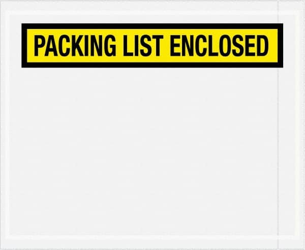 Value Collection - 1,000 Piece, 4-1/2" Long x 5-1/2" Wide, Packing List Envelope - Packing List Enclosed, Yellow - Caliber Tooling