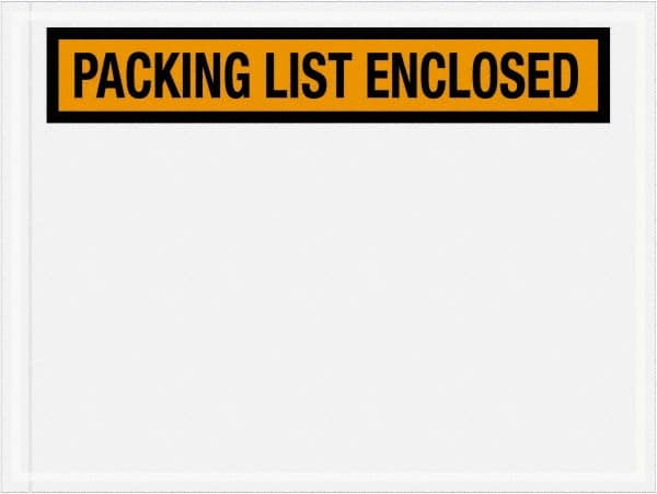 Value Collection - 1,000 Piece, 4-1/2" Long x 6" Wide, Packing List Envelope - Packing List Enclosed, Orange - Caliber Tooling