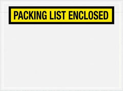 Value Collection - 1,000 Piece, 6-3/4" Long x 5" Wide, Packing List Envelope - Packing List Enclosed, Yellow - Caliber Tooling