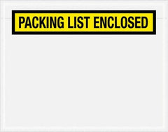 Value Collection - 1,000 Piece, 7" Long x 5-1/2" Wide, Packing List Envelope - Packing List Enclosed, Yellow - Caliber Tooling