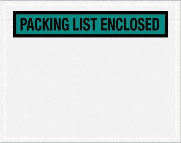 Value Collection - 1,000 Piece, 7" Long x 5-1/2" Wide, Packing List Envelope - Packing List Enclosed, Green - Caliber Tooling