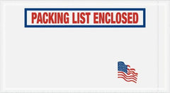 Value Collection - 1,000 Piece, 5-1/2" Long x 10" Wide, Packing List Envelope - Packing List Enclosed, Red, White & Blue - Caliber Tooling