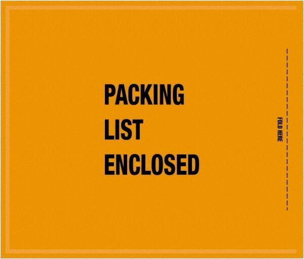 Value Collection - 1,000 Piece, 8-1/2" Long x 10" Wide, Packing List Envelope - Packing List Enclosed, Orange - Caliber Tooling